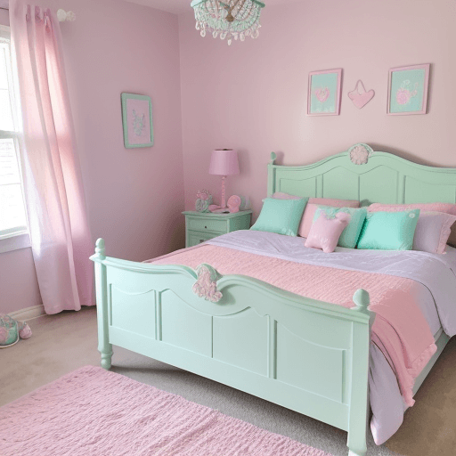 1 pastel shades in the childrens girly room in l Домострой